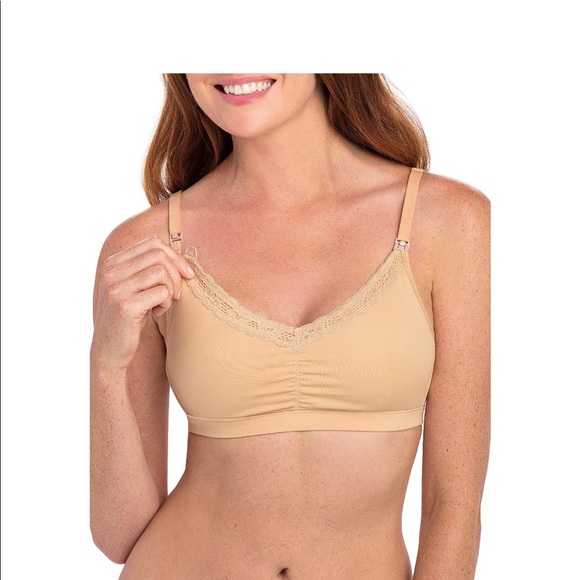 Maternity Cotton Lace Trim Bra, 2 Pack - Picture 3 of 5